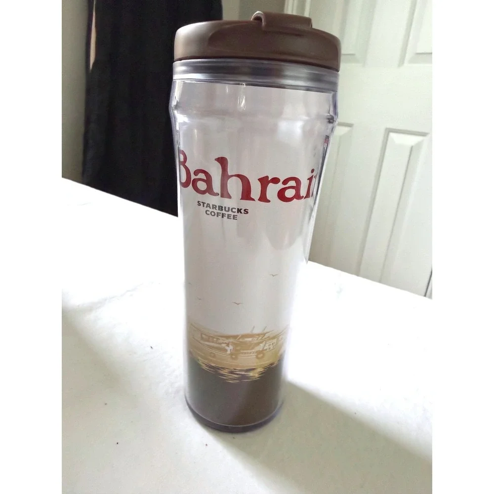 Starbucks Bahrain 2004 Global Icon City Series Travel Tumbler Mug 12oz Brown Lid